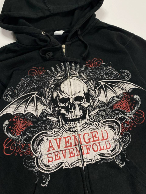 Y2k Avenged Sevenfold zip up hoodie Y2k Avenged Sevenfold zip up hoodie