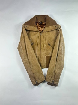 Cropped y2k leather jacket