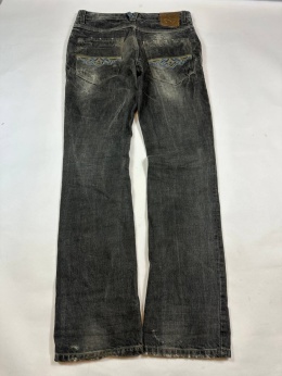 Black washed distressed jeans