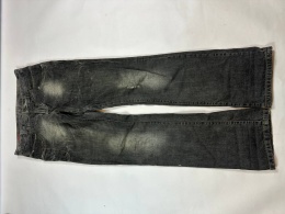 Black washed distressed jeans