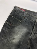 Black washed distressed jeans