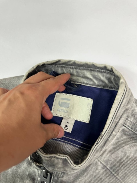G Star RAW denim biker jacket