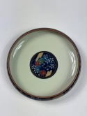 Japońska ceramika - talerz z kwiatuszkami