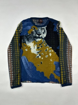1996 Jean Paul Gaultier cyber tiger mesh top