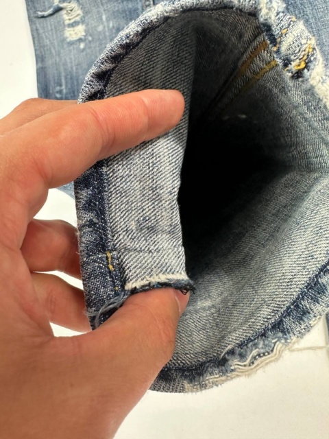 Evisu distressed jeans