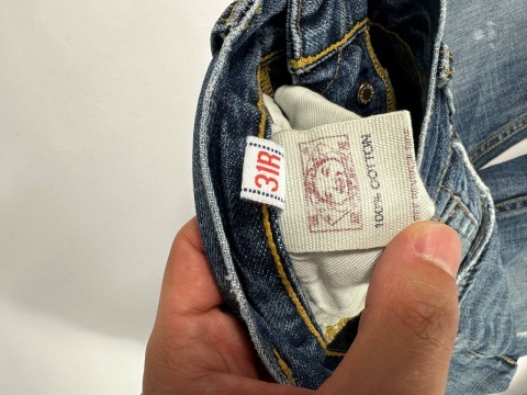 Evisu distressed jeans