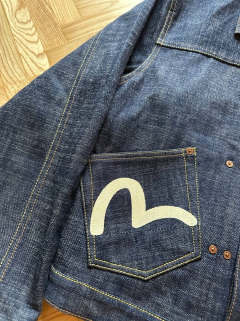 Evisu raw denim selvedge jacket