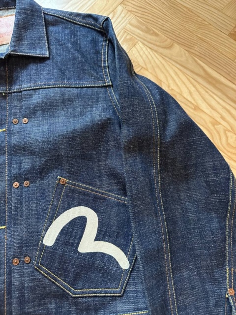 Evisu raw denim selvedge jacket