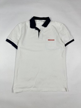 Prada red tab polo