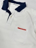 Prada red tab polo