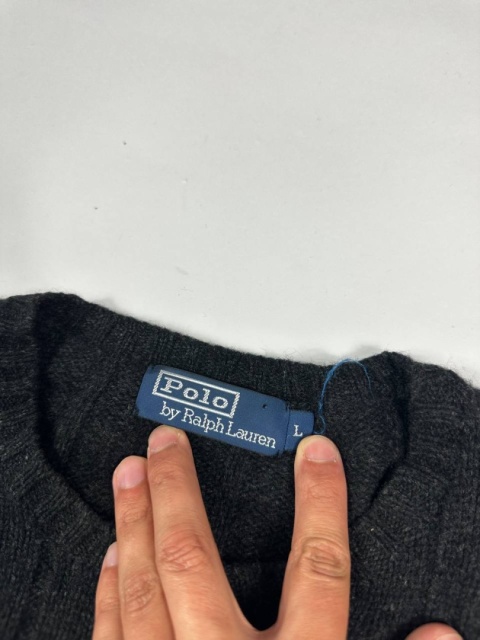 Vintage 100% wełniany sweter Polo Ralph Lauren