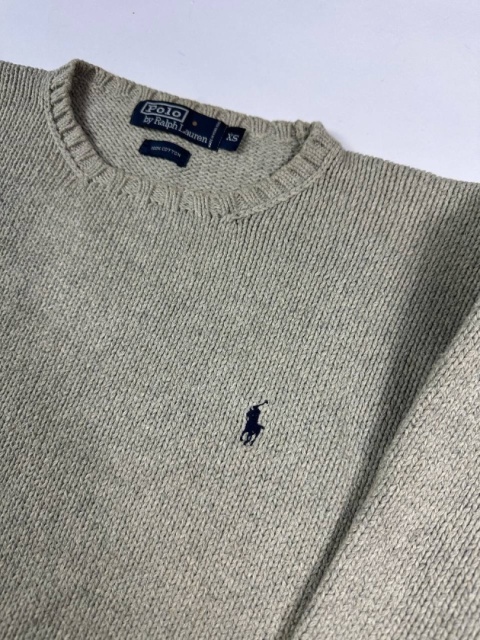 Vintage beige Polo Ralph Lauren sweter